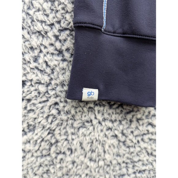 Y2K GAP Body Track Suit Jacket Size L Full Zip Stretch Gym Activewear Yoga Blue - Picture 5 of 11